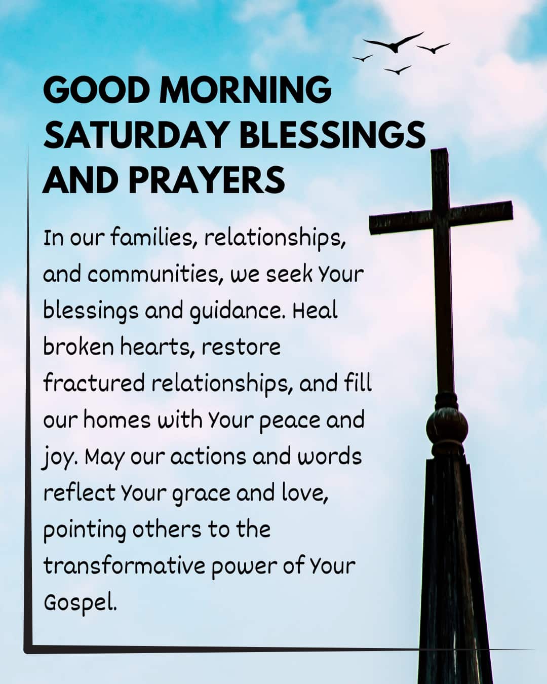 Good Morning Saturday Blessings and Prayers
