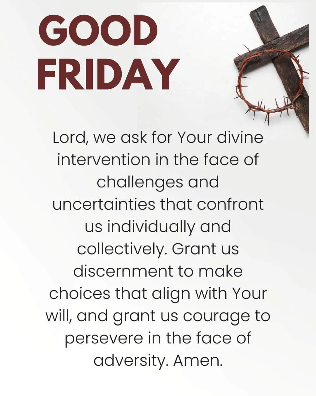 Good friday prayers and reflections