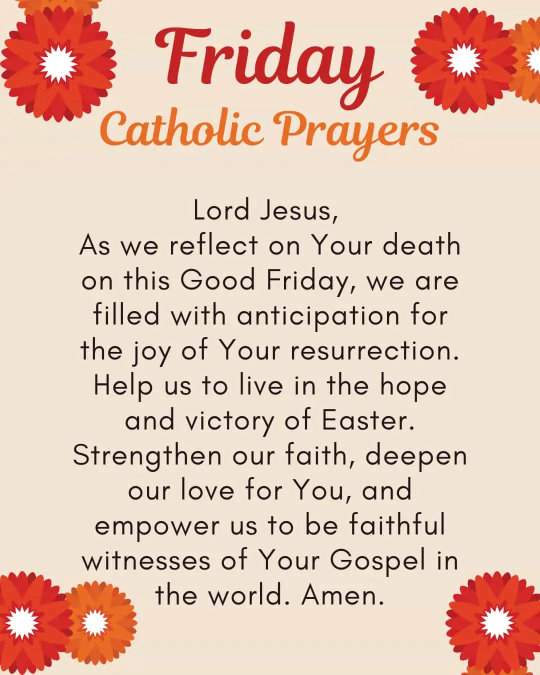 Good friday roman catholic prayers
