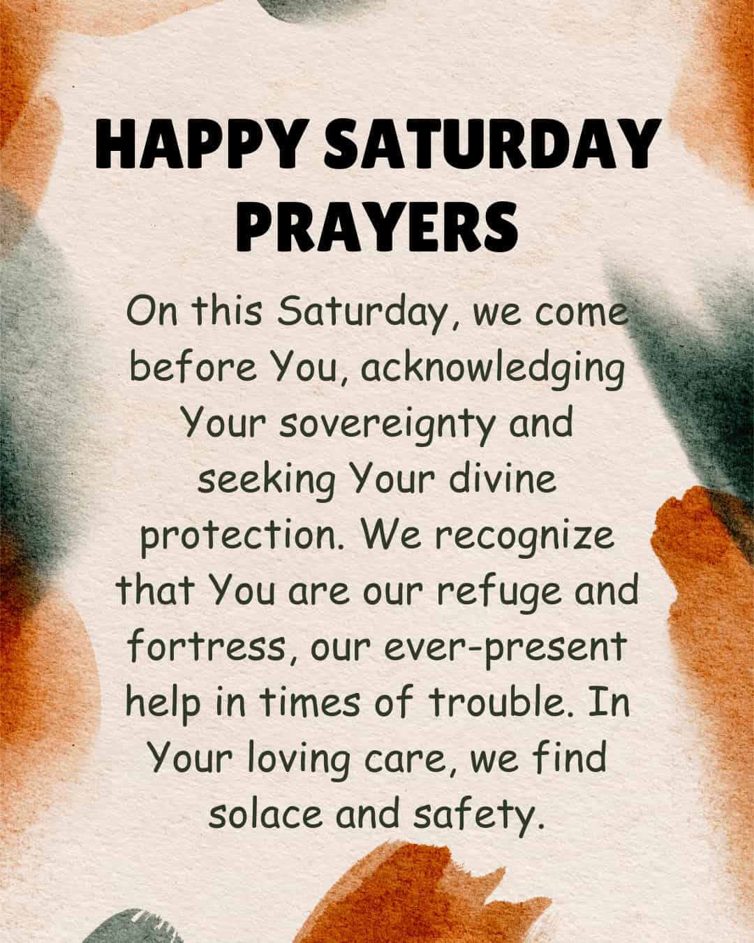 Happy Saturday Prayers