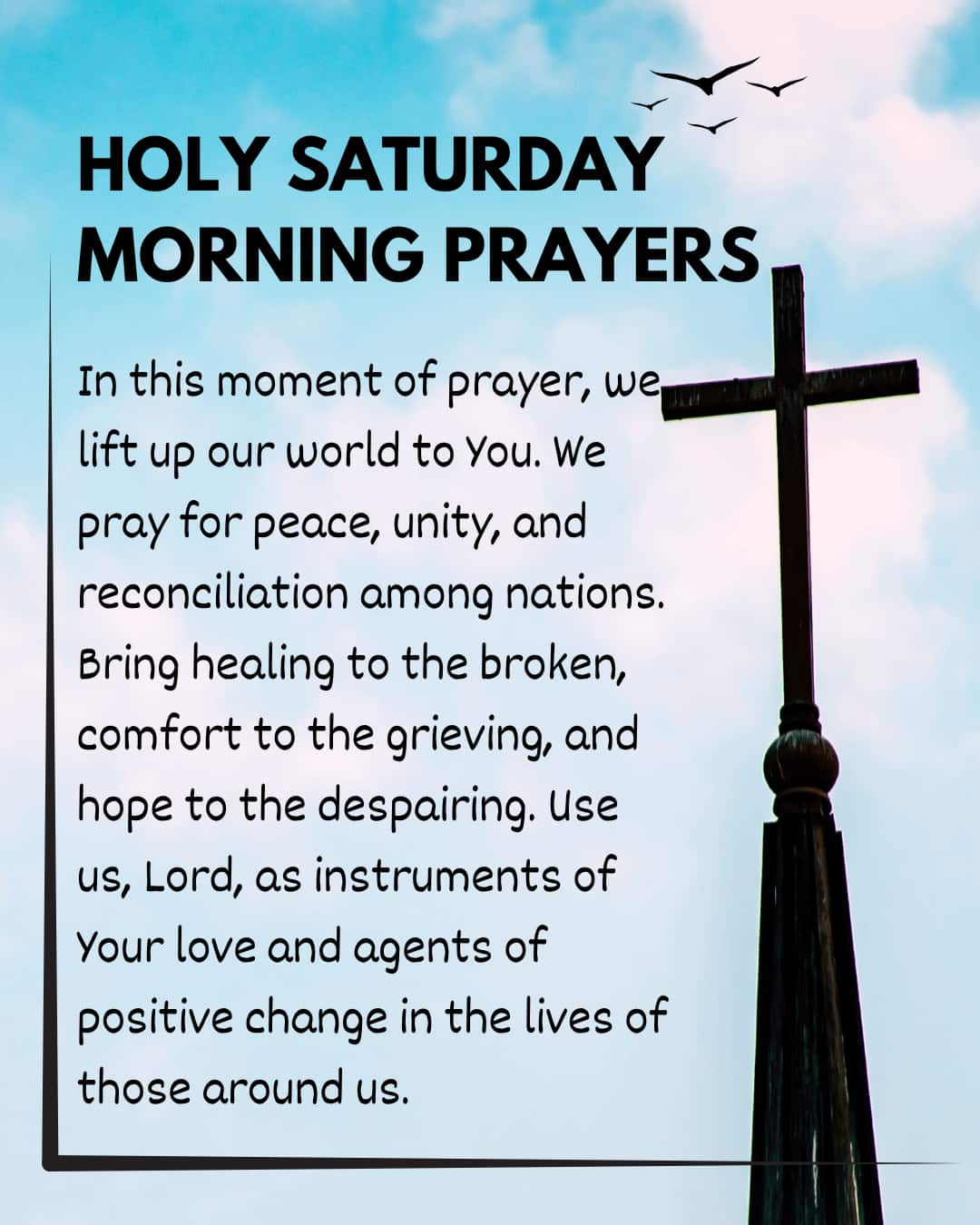 Holy Saturday Morning Prayers