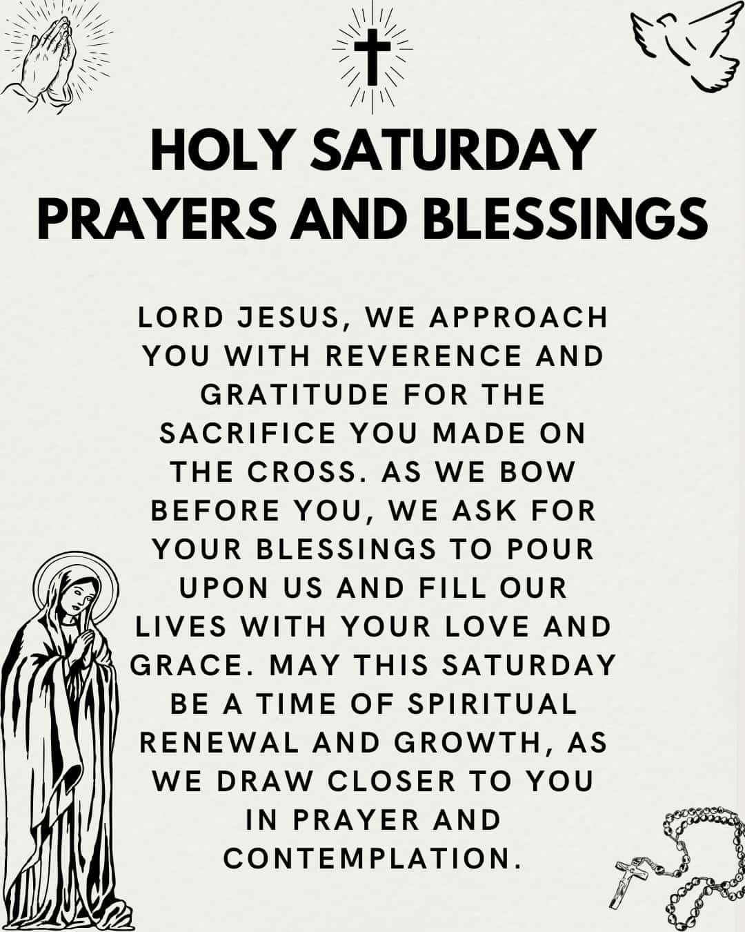 Holy Saturday Prayers and Blessings