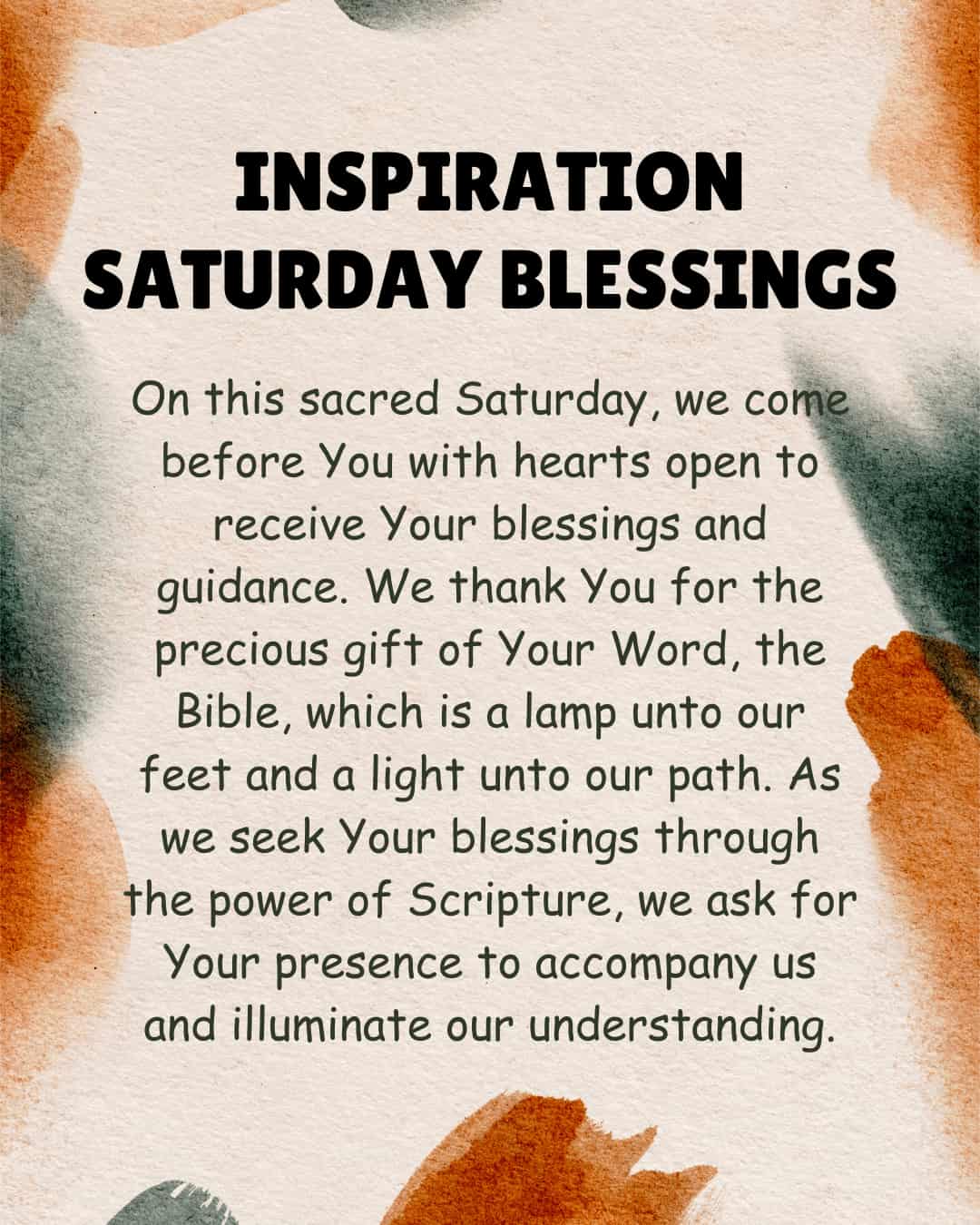 Inspiration Saturday Blessings