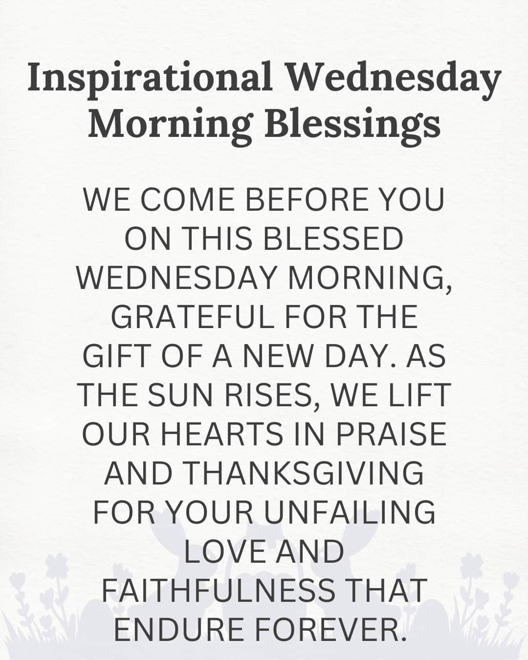 Inspirational Wednesday Morning Blessings