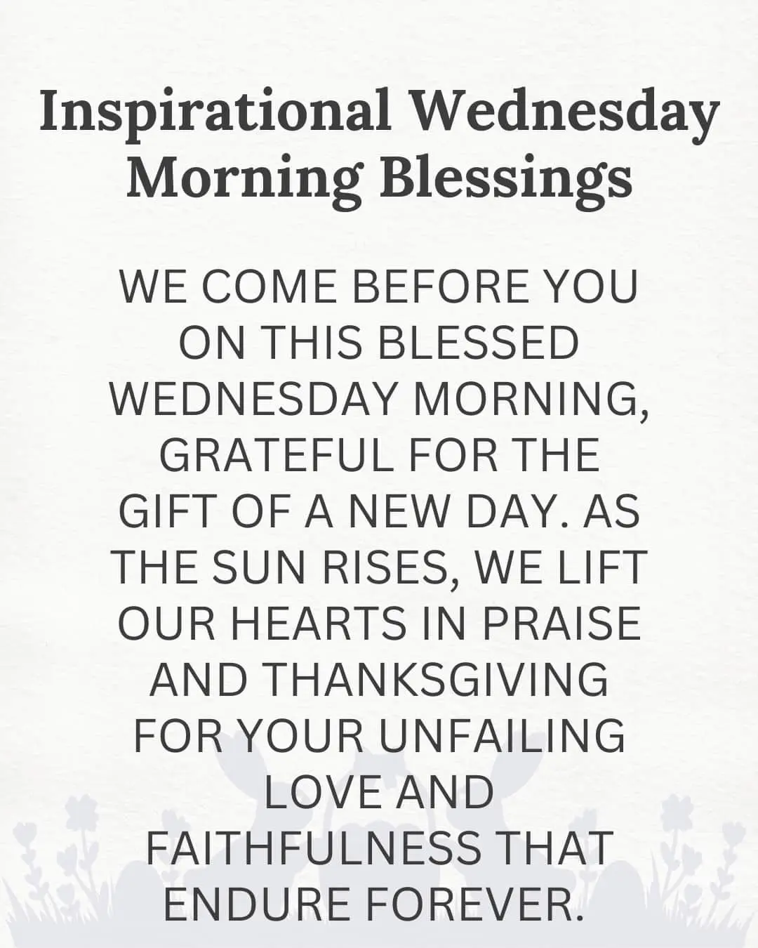 Inspirational Wednesday Morning Blessings