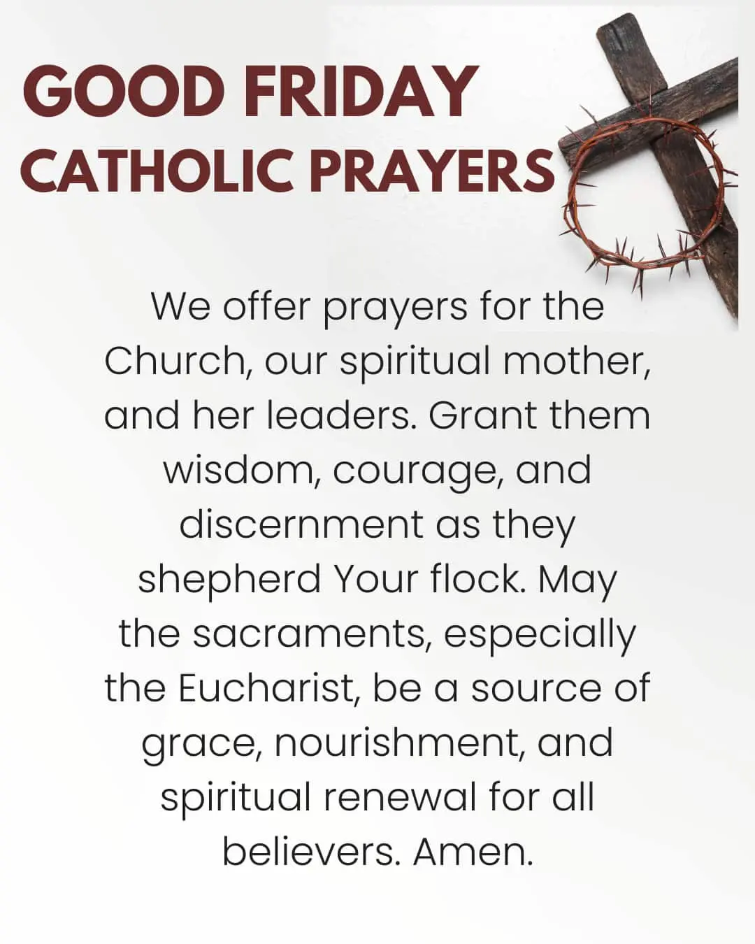 Prayers for good friday catholic