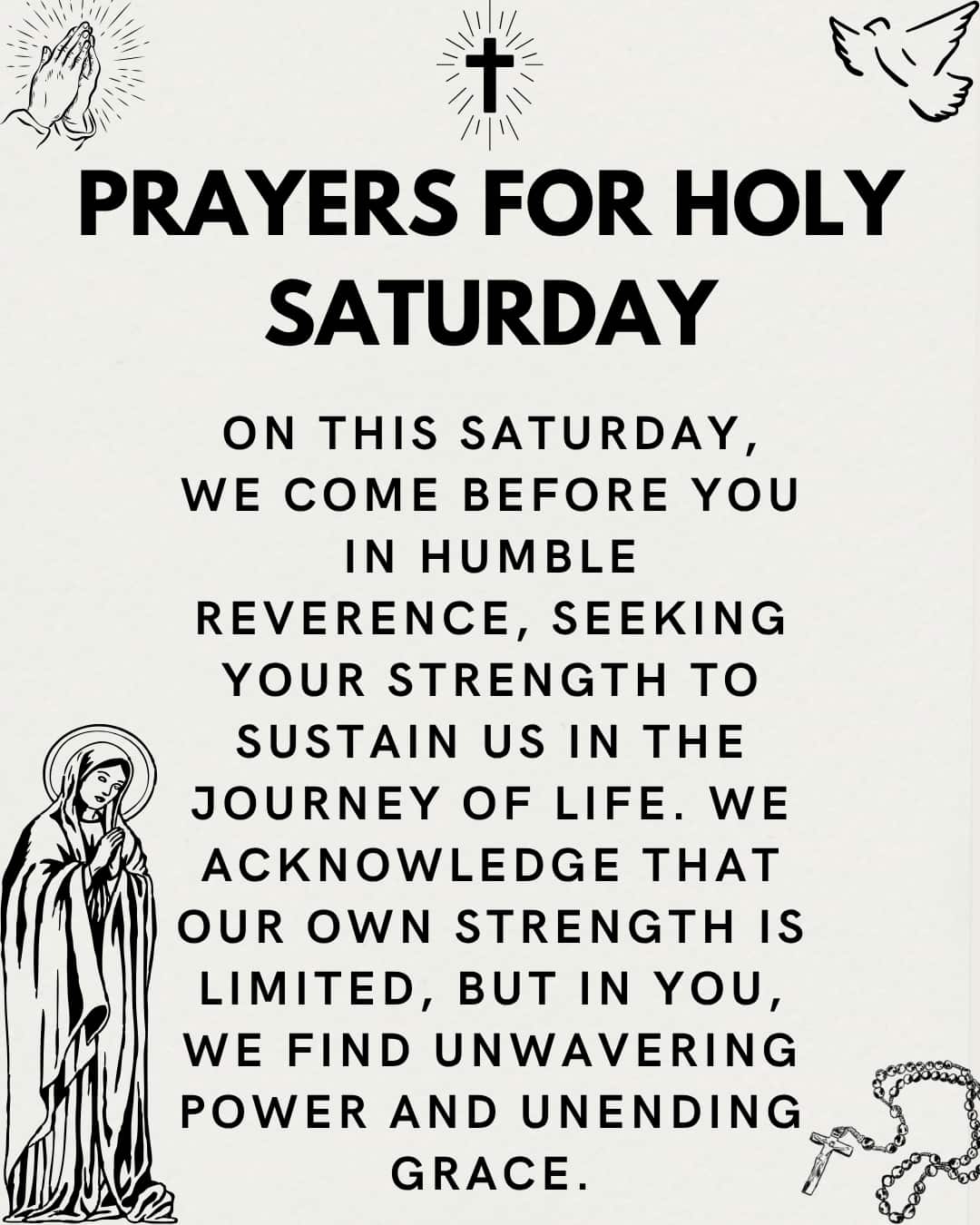 Prayers for holy Saturday