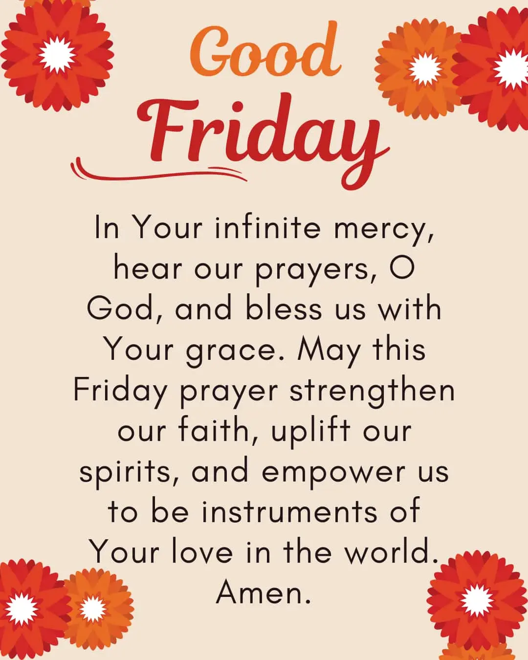 Prayers good friday