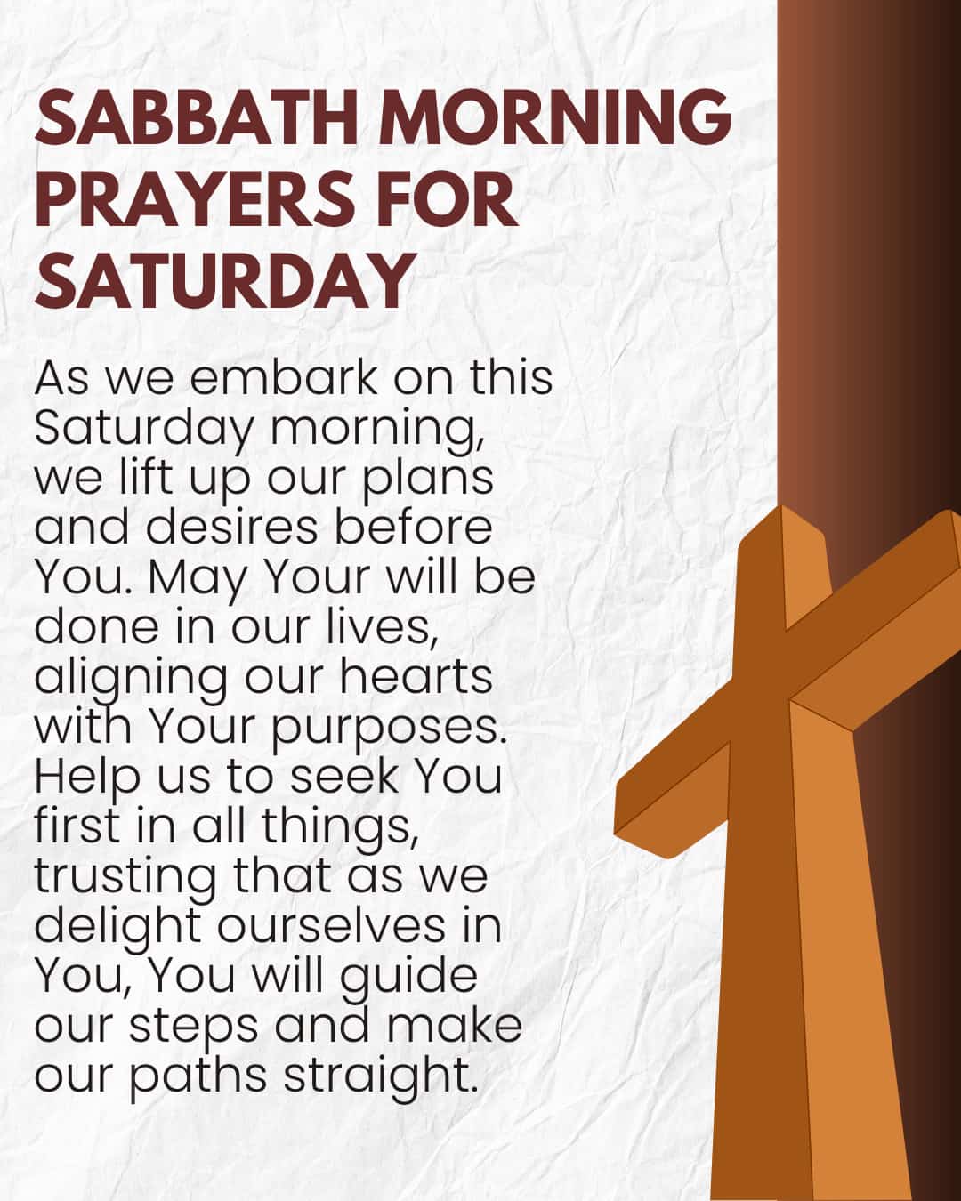 Sabbath Morning Prayers for Saturday