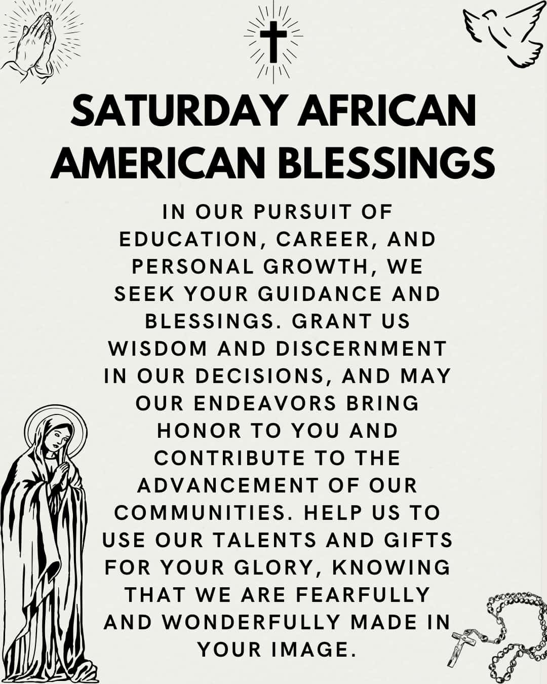 Saturday African American Blessings