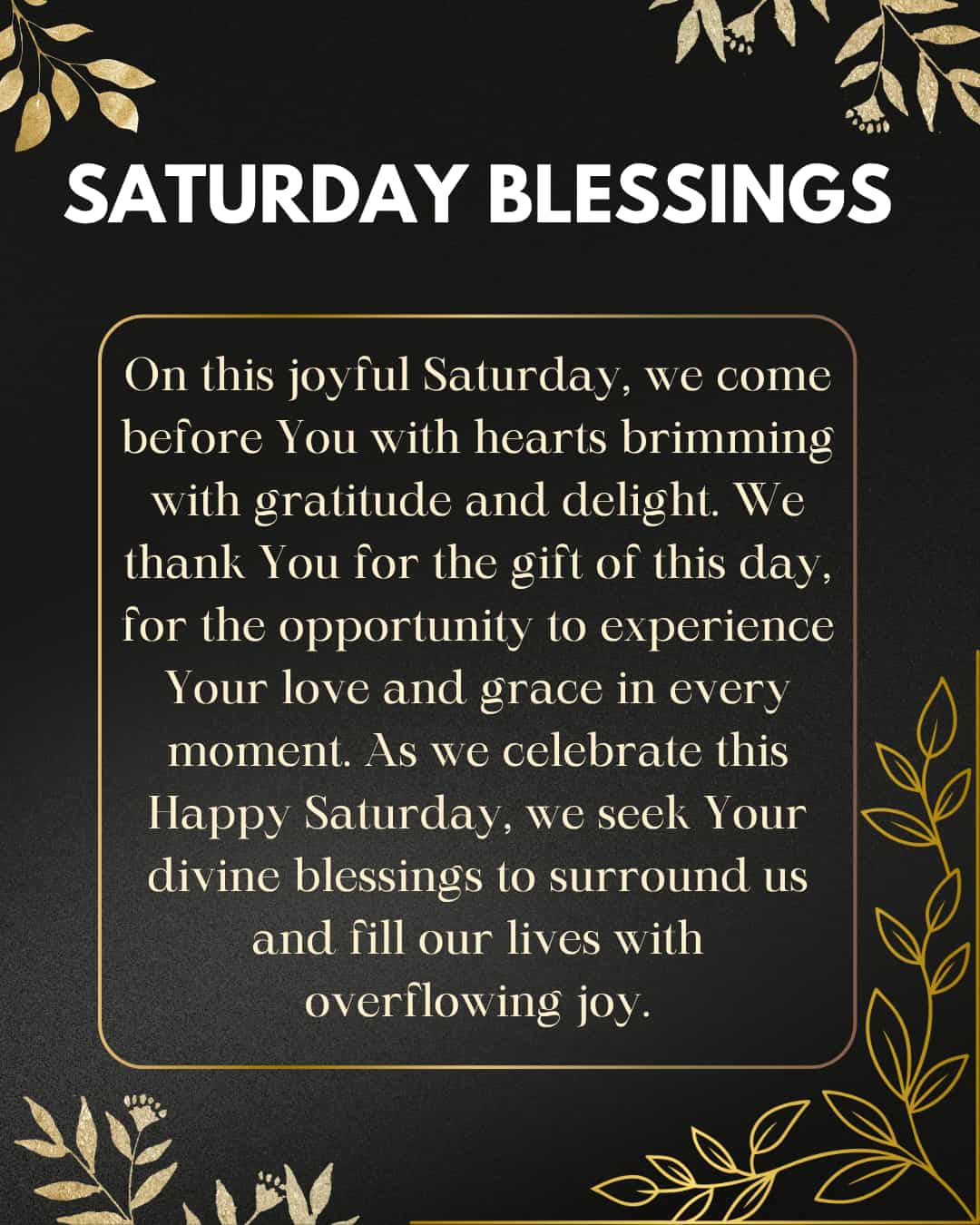 Saturday Blessings Images