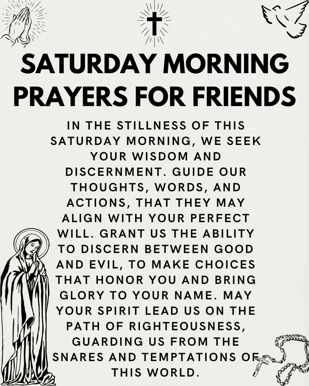 Saturday Morning Prayers For Friends