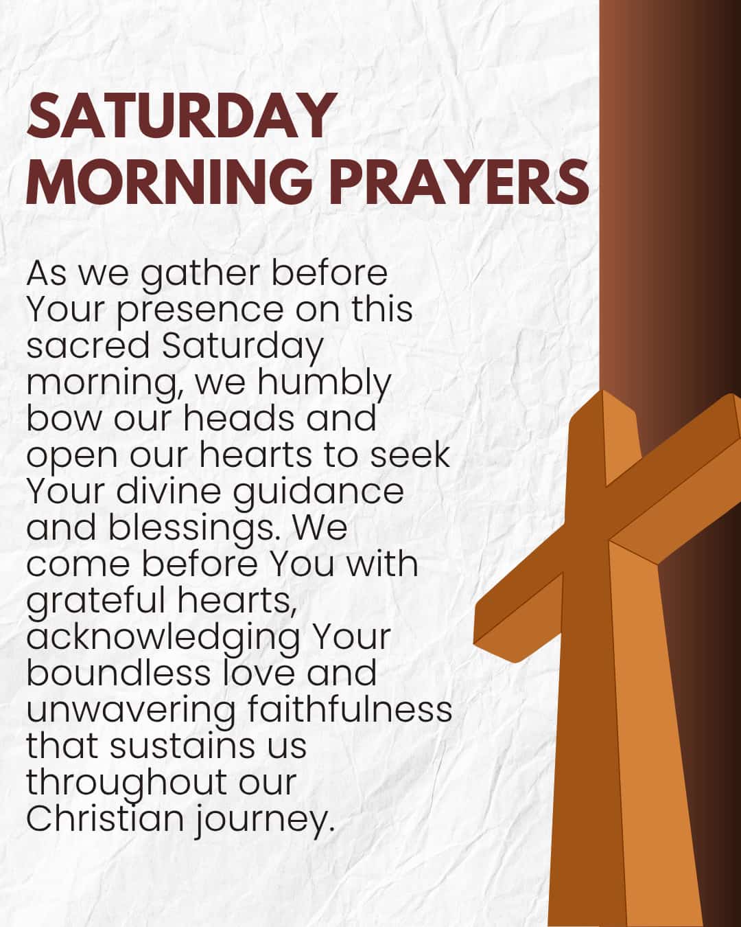 Saturday Morning Prayers