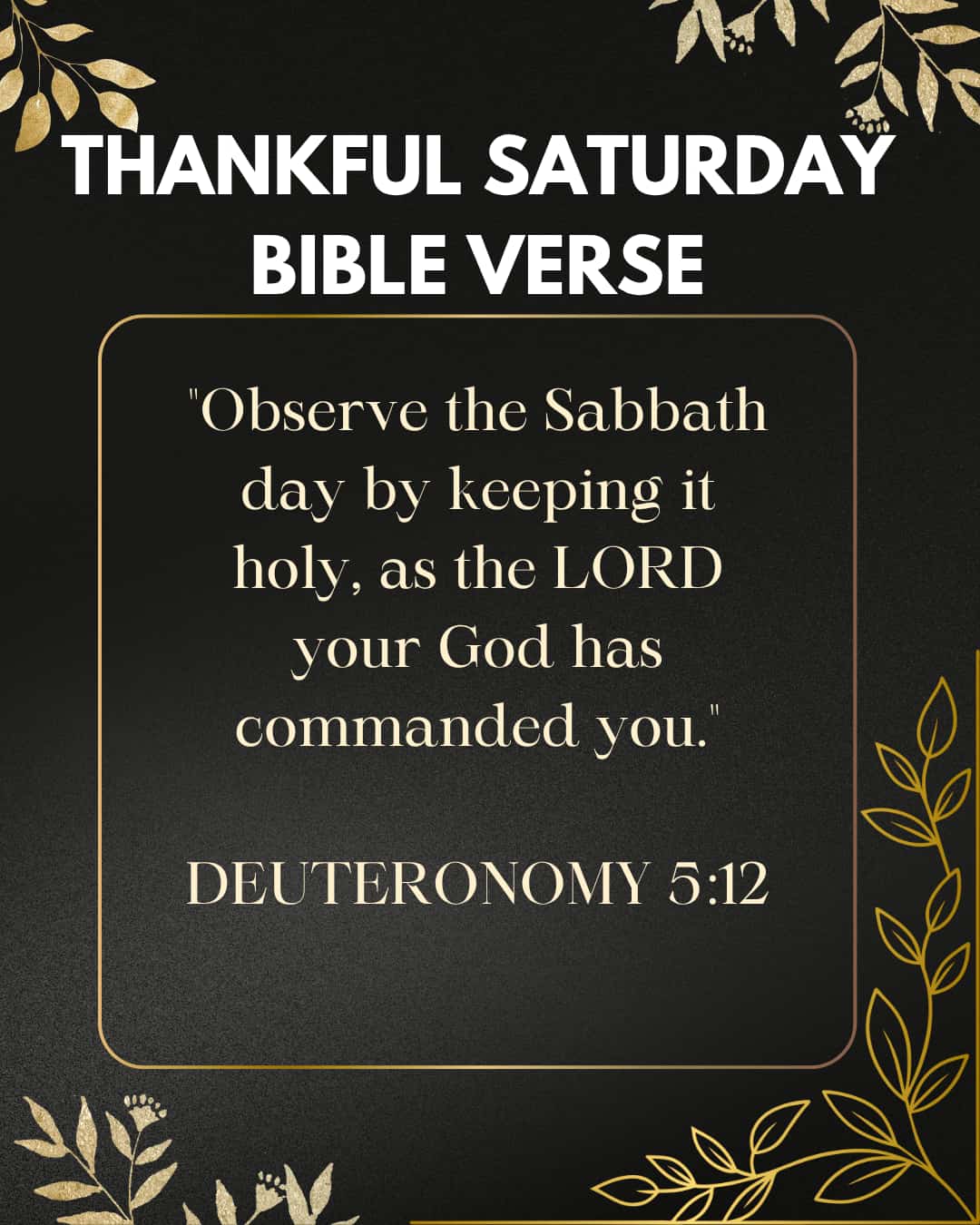 Thankful Saturday Bible Verse