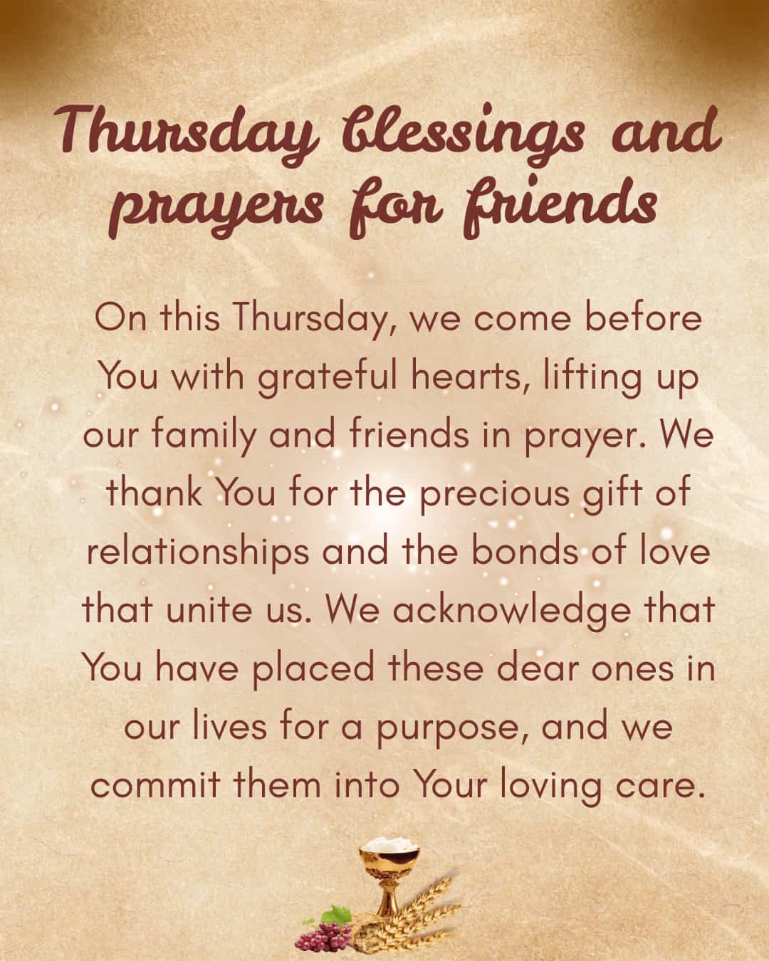Thursday Blessings and Prayers for Friends