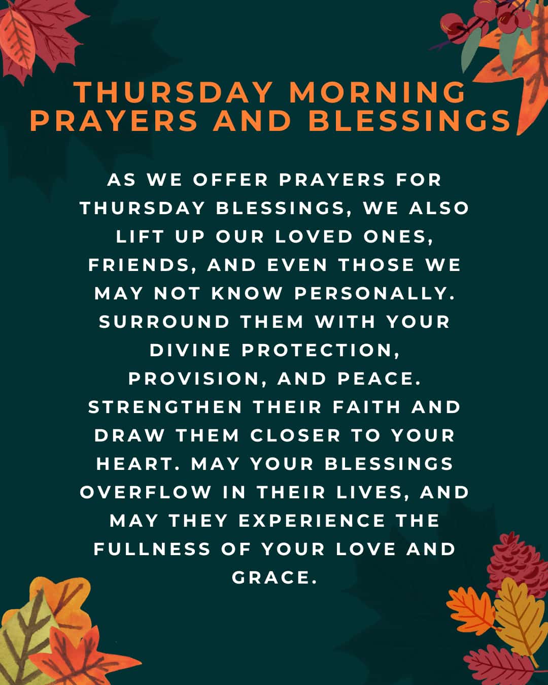 Thursday Morning Prayers and Blessings