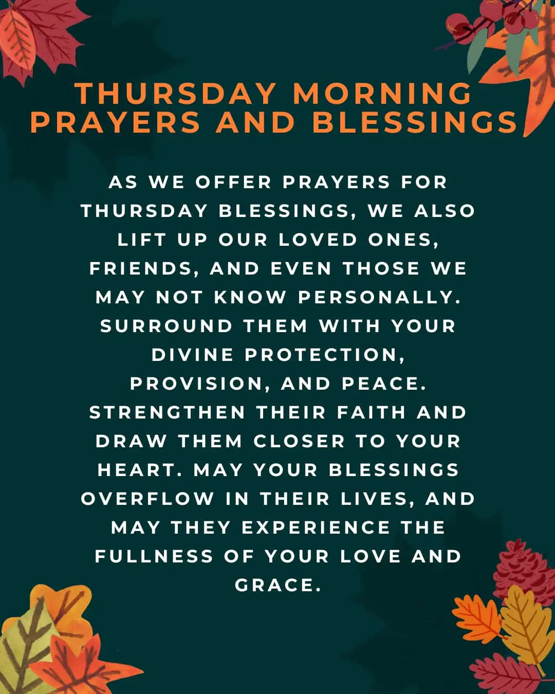 Thursday Morning Prayers and Blessings