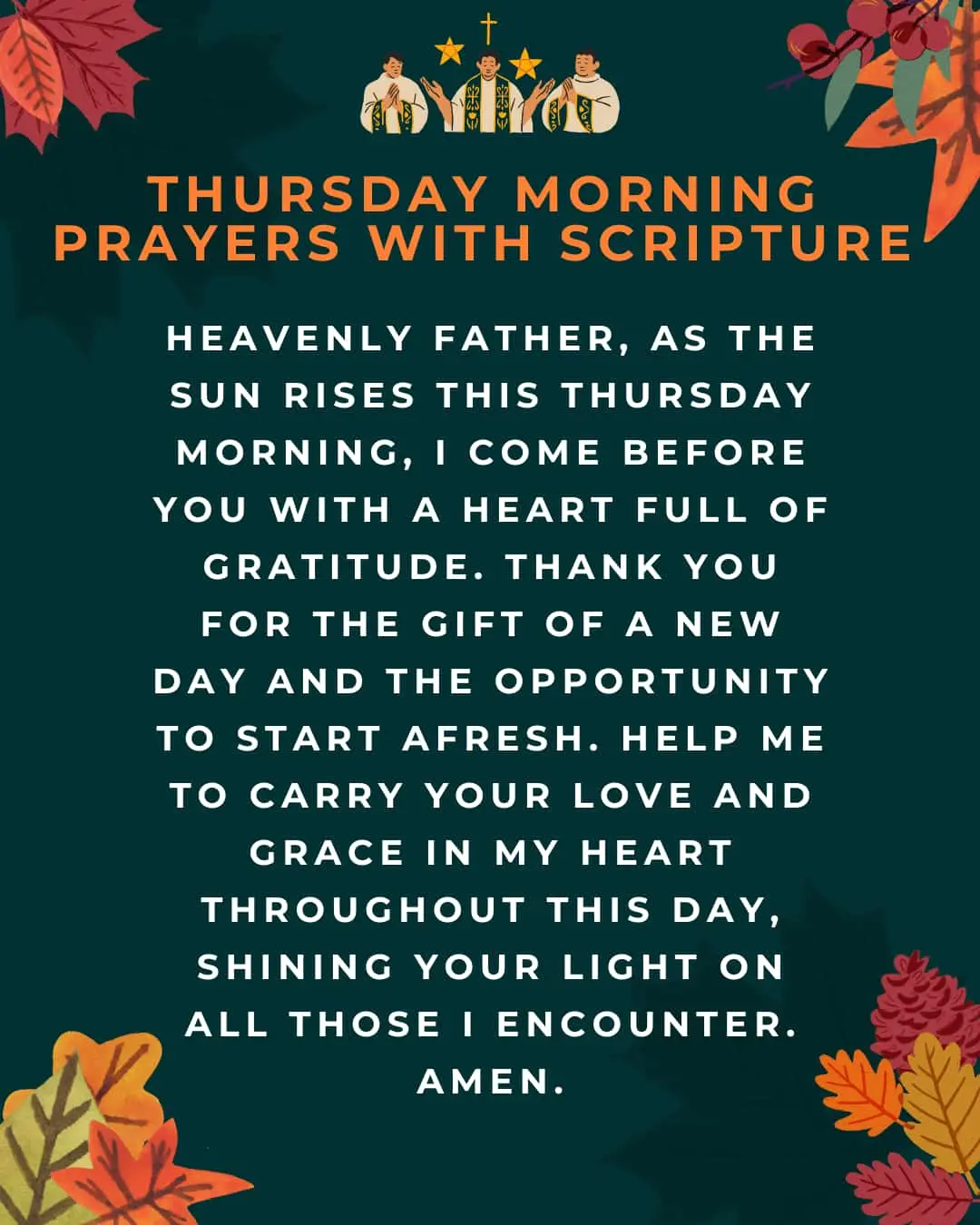 Thursday Morning Prayers with Scripture