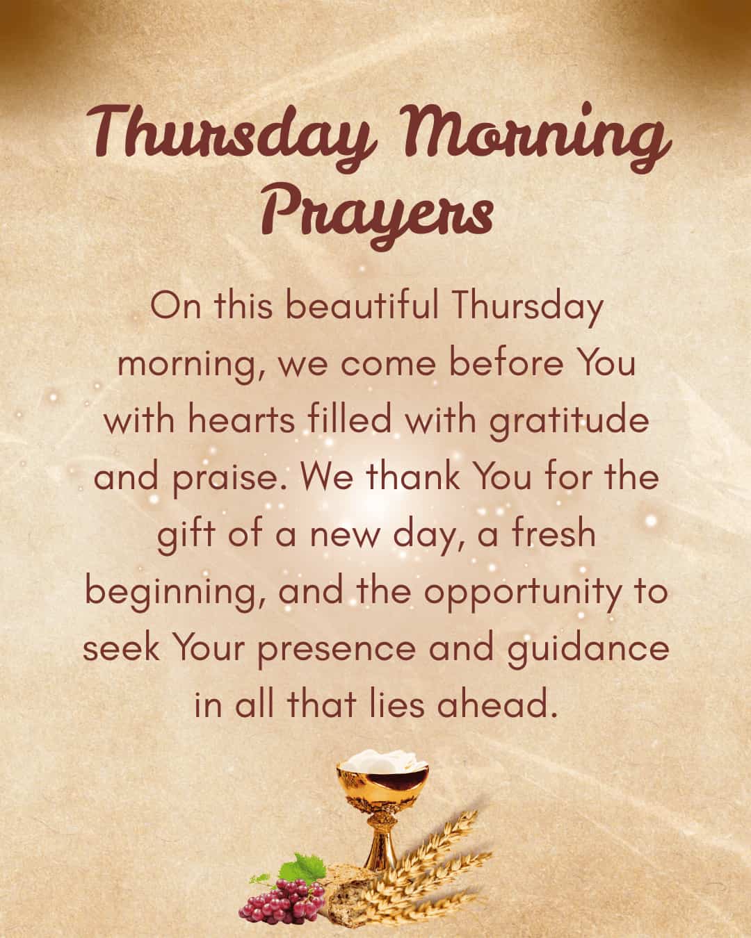 Thursday Morning Prayers