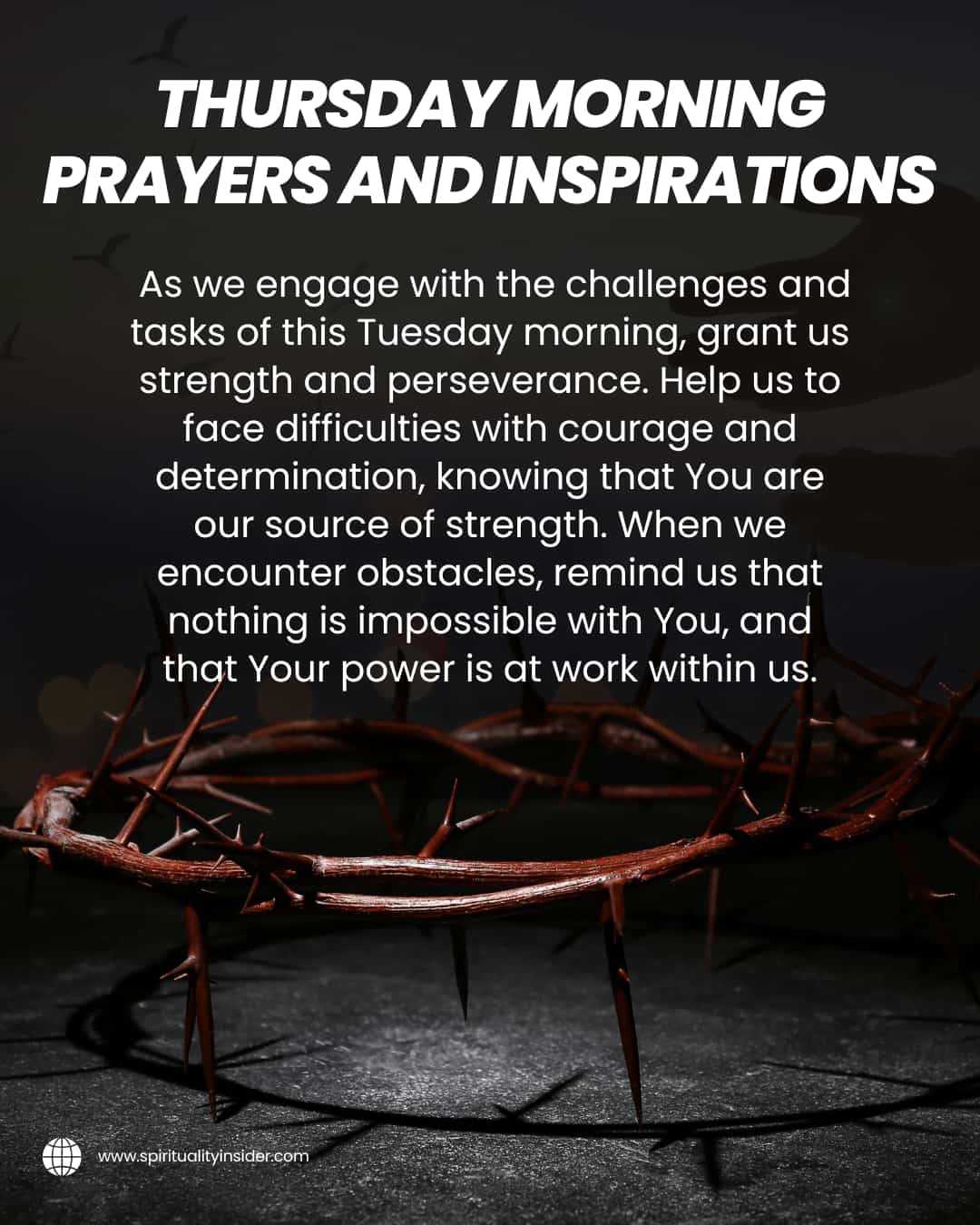 Thursday Morning prayers and inspiration