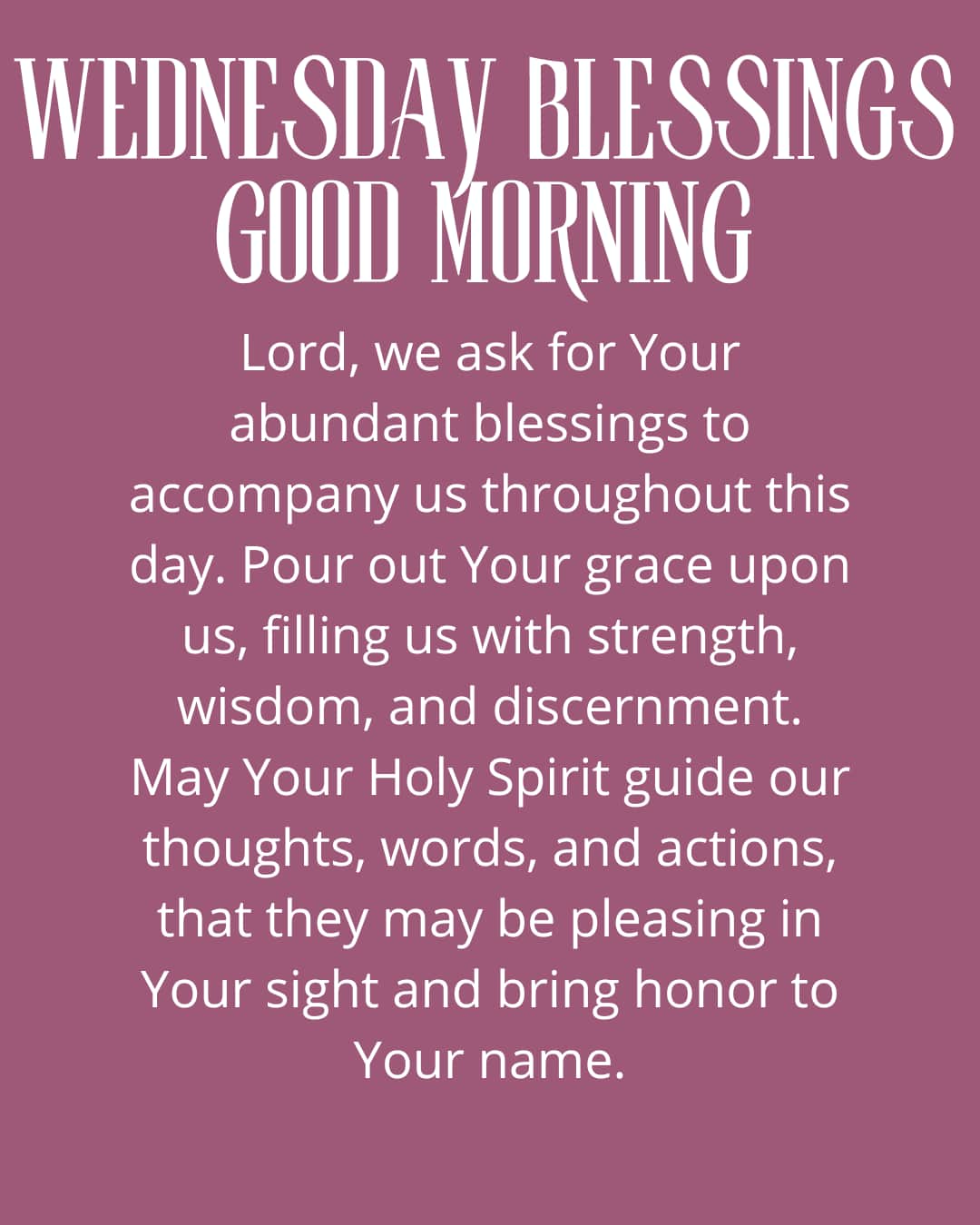 Wednesday Blessings Good Morning