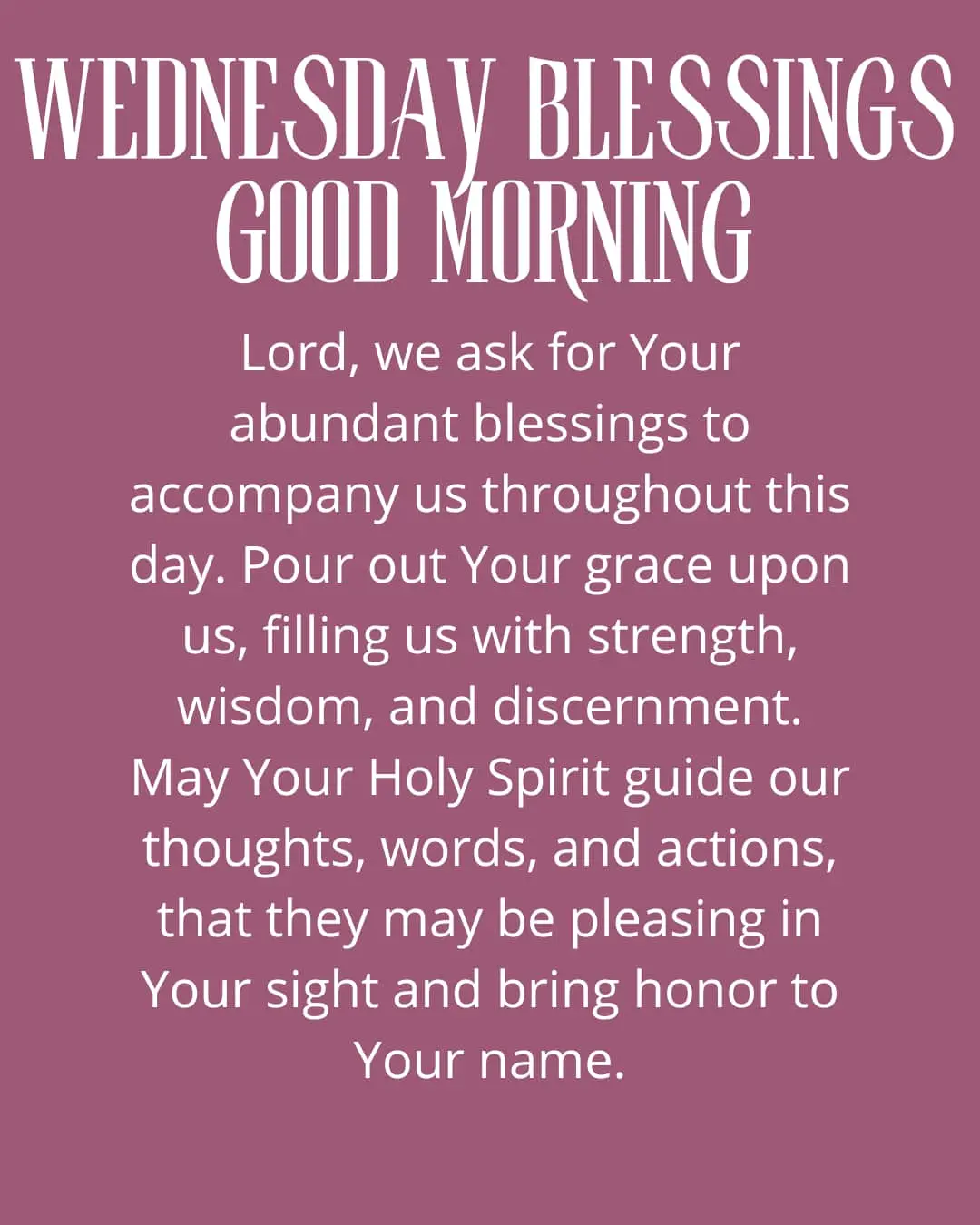 Wednesday Blessings Good Morning