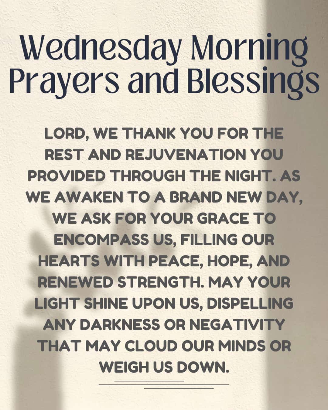 Wednesday Morning Prayers and blessings
