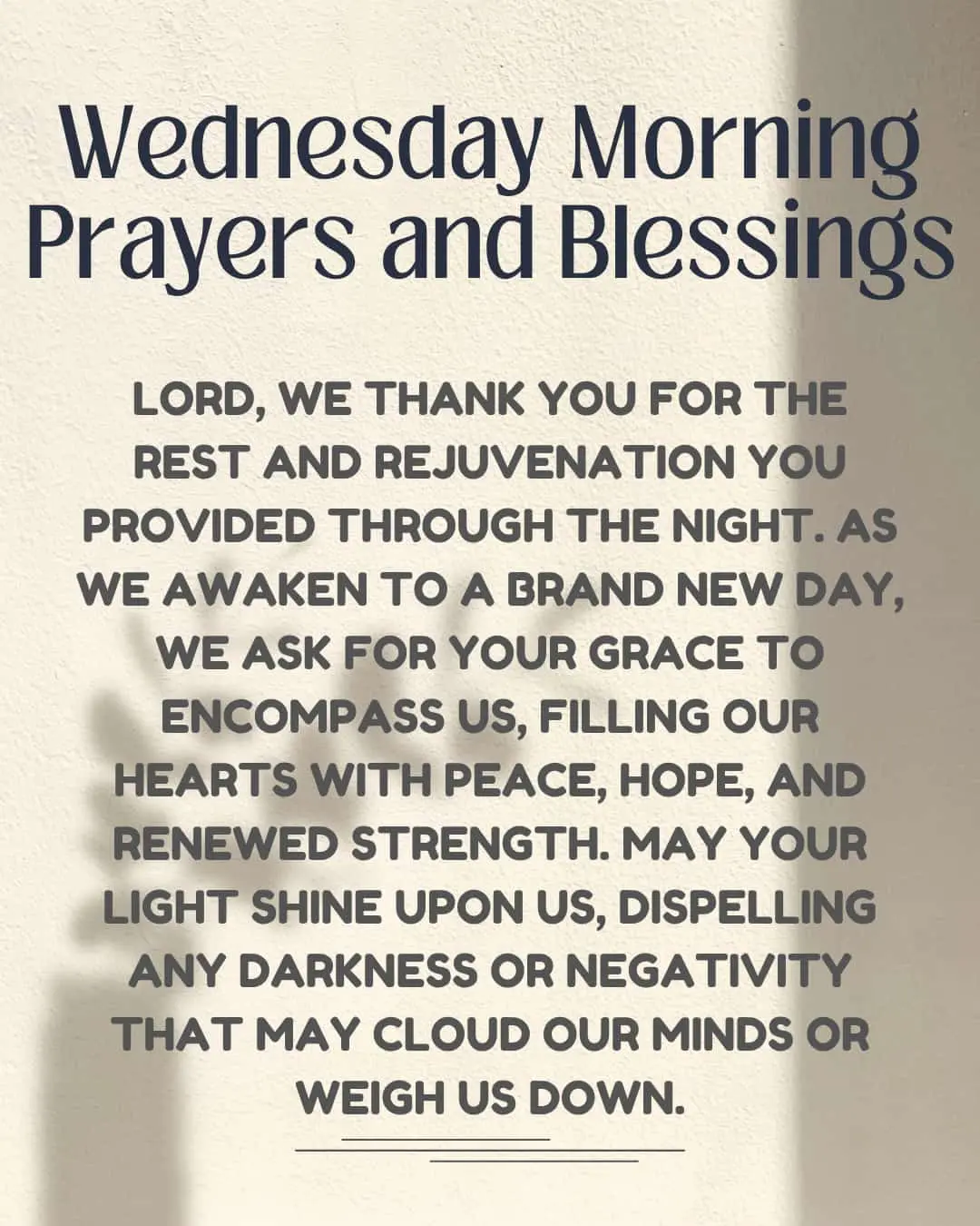 Wednesday Morning Prayers and blessings