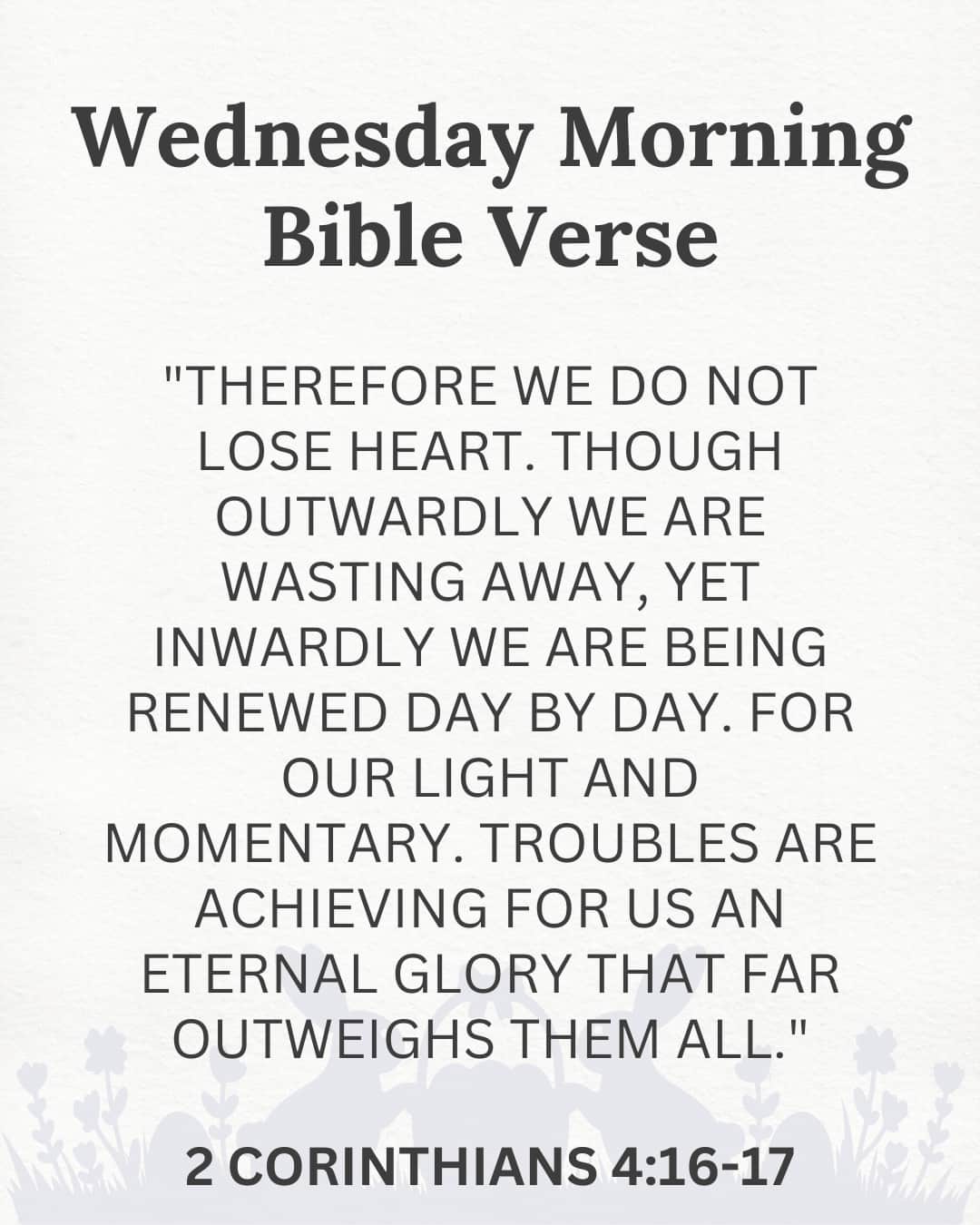 Wednesday morning Bible Verse