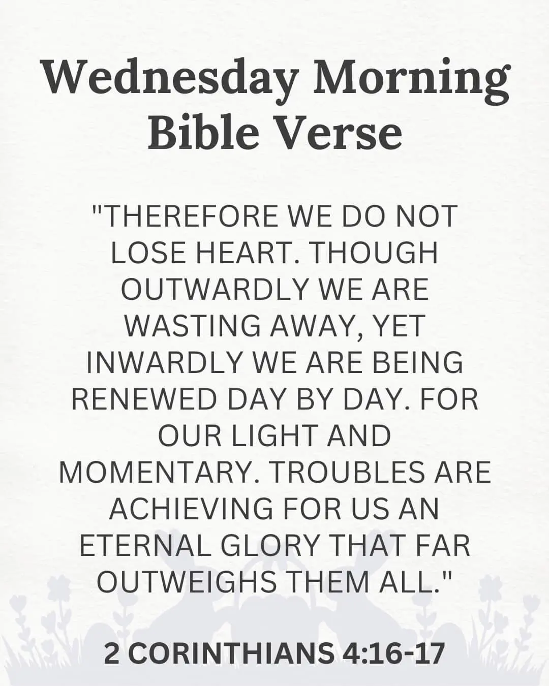 Wednesday morning Bible Verse