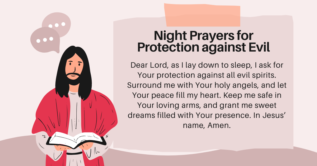 Night prayer for protection against evil
