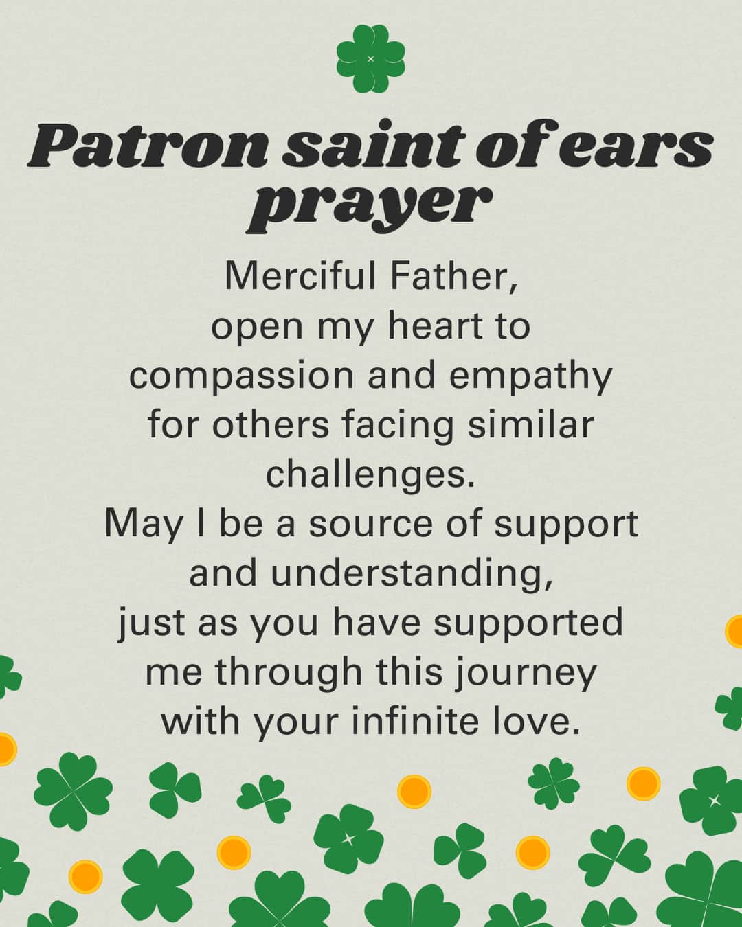 Patron saint of ears prayer