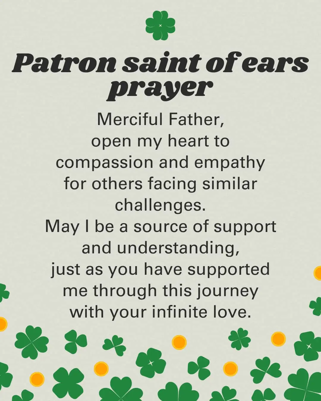 Patron saint of ears prayer