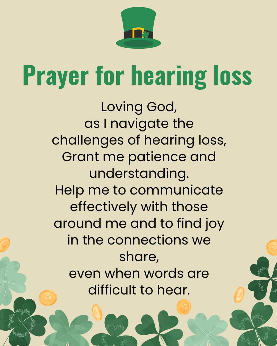 Prayer for hearing loss