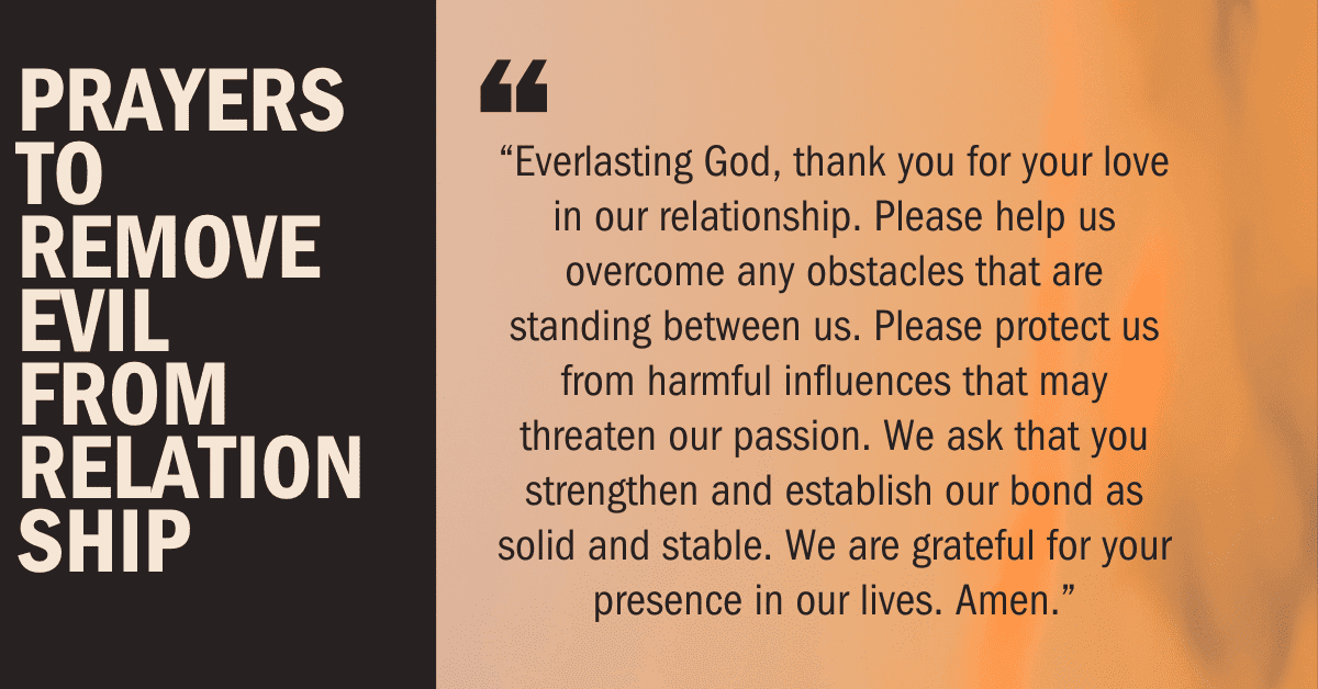 Prayer to Remove Evil from Relationship