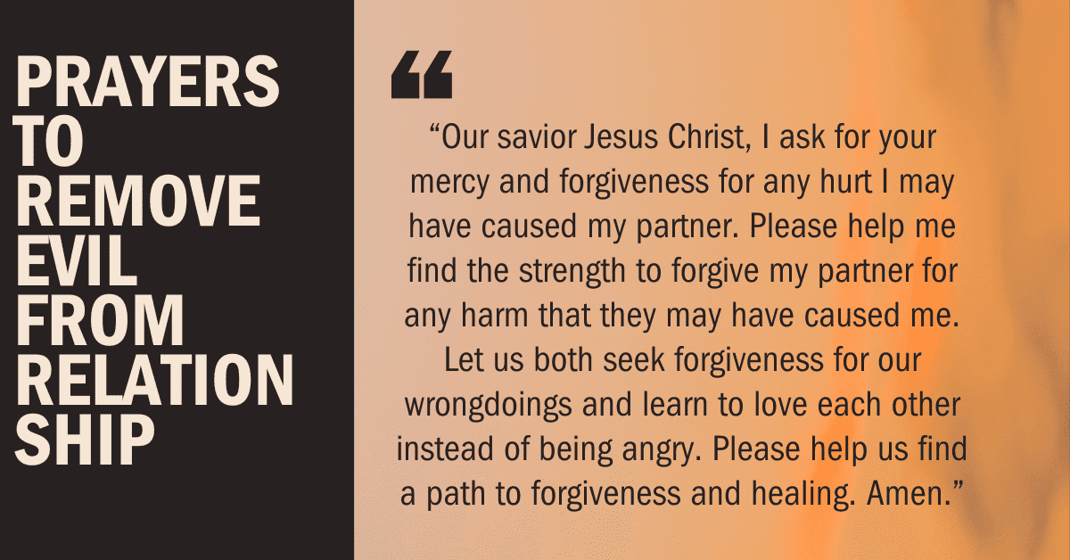 prayers to get rid of evil