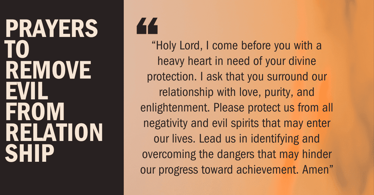 prayers to remove evil