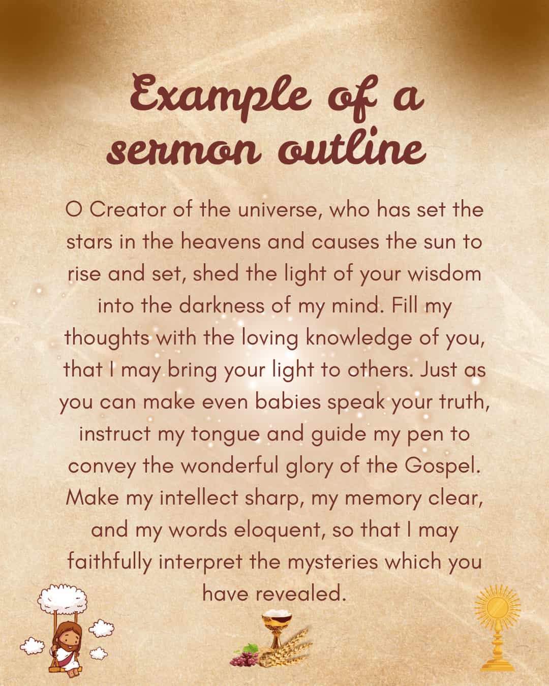 Example of a sermon outline