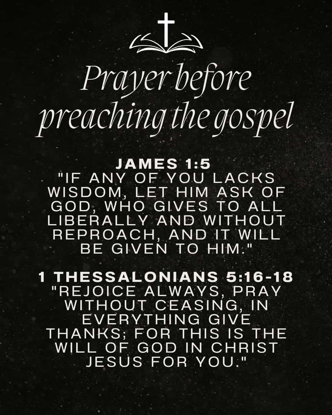 Prayer before preaching the gospel