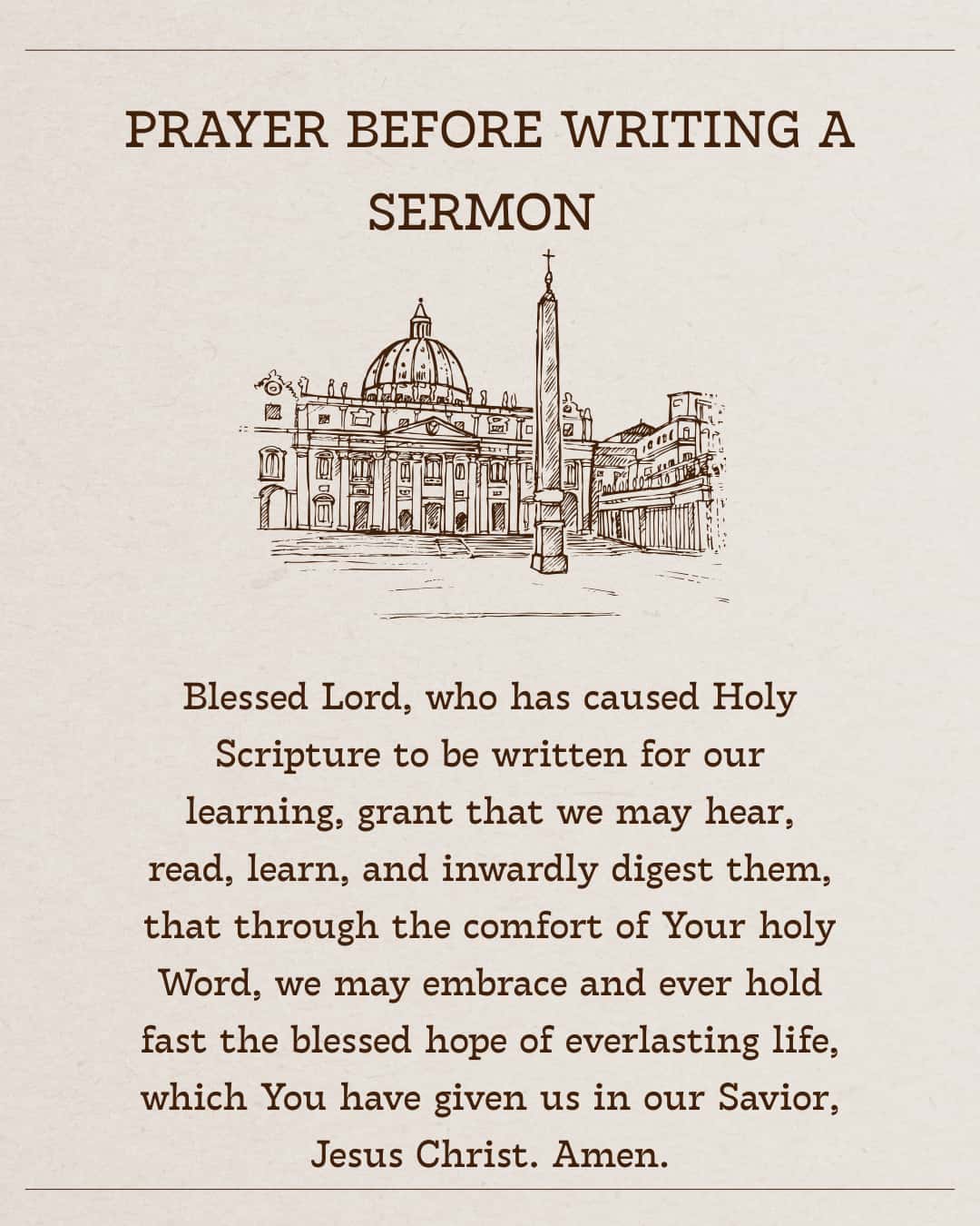 Prayer before writing a sermon
