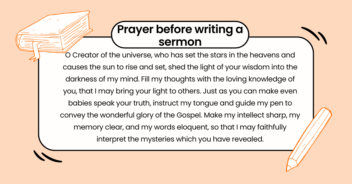 Prayer before writing