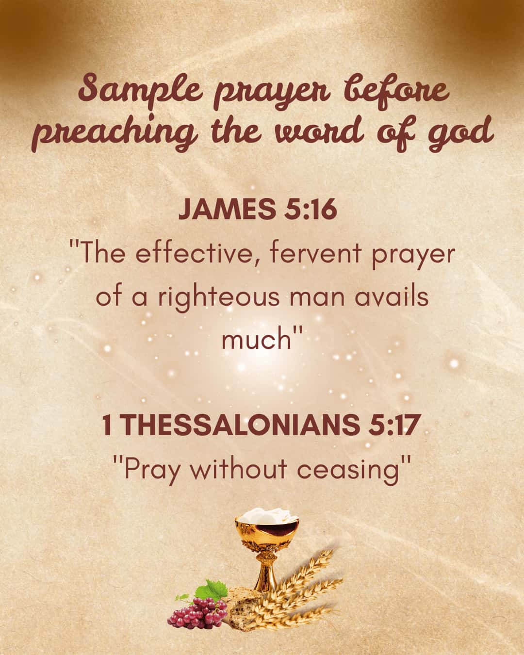 Sample prayer before preaching the word of god