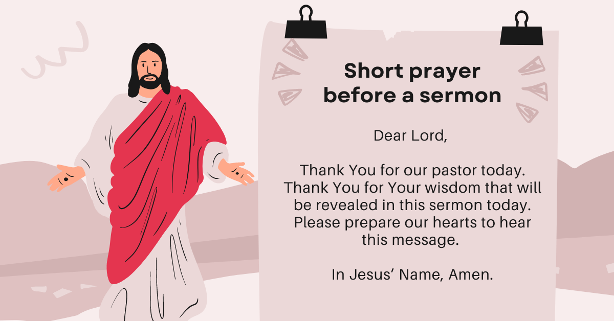 Short prayer before a sermon