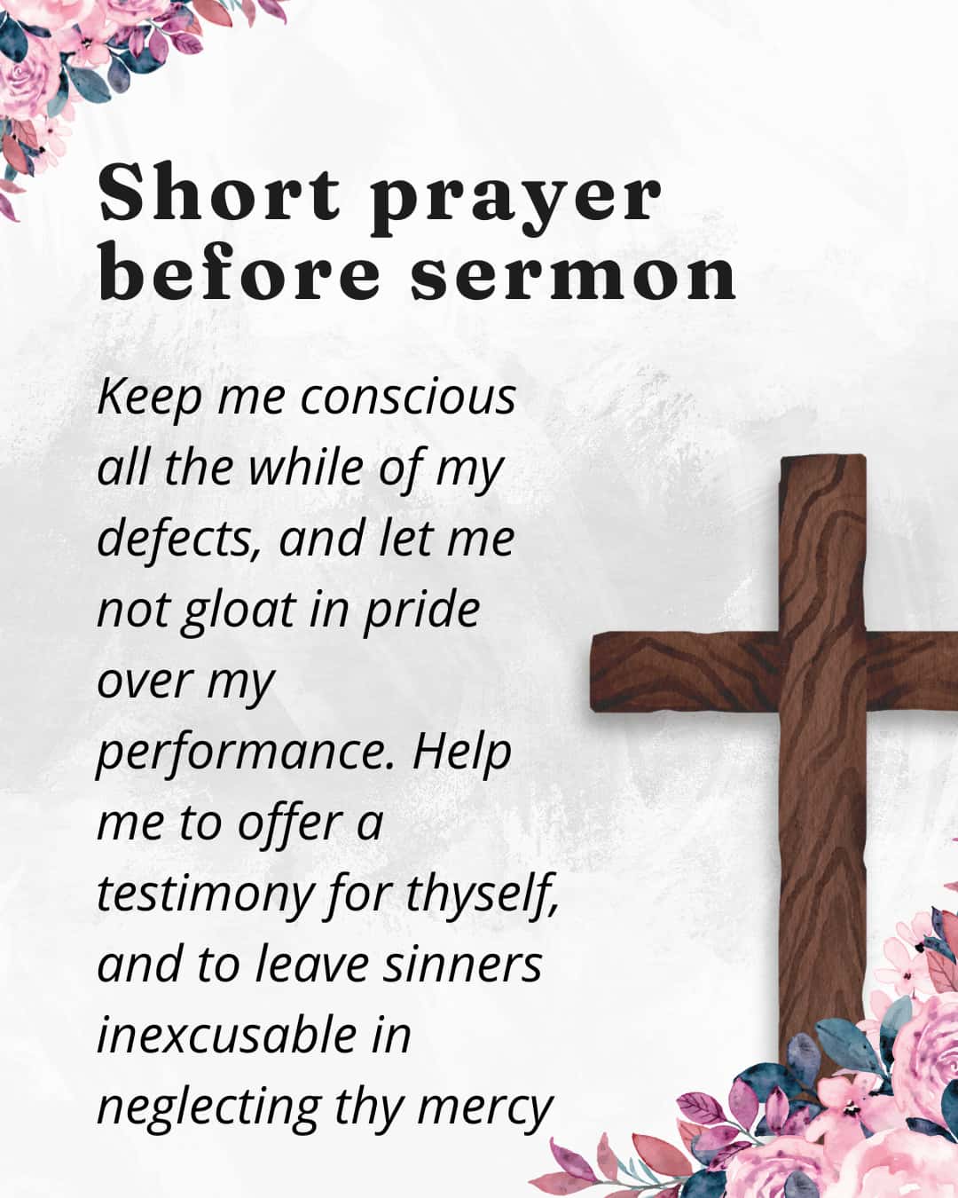 Short prayer before sermon