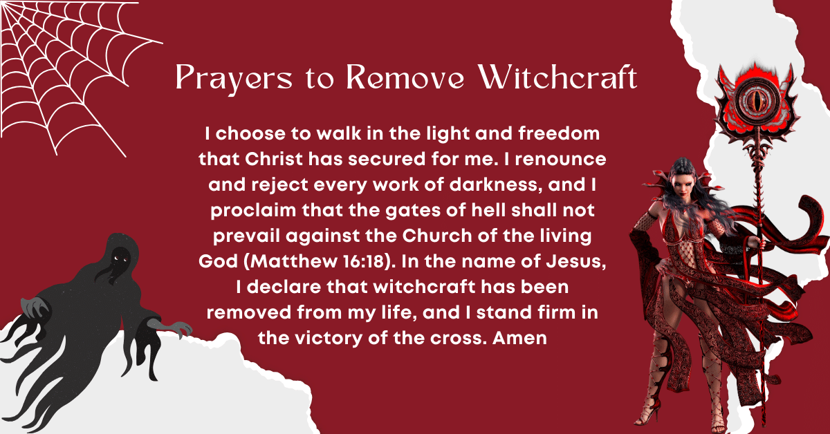 a prayer to remove witchcraft