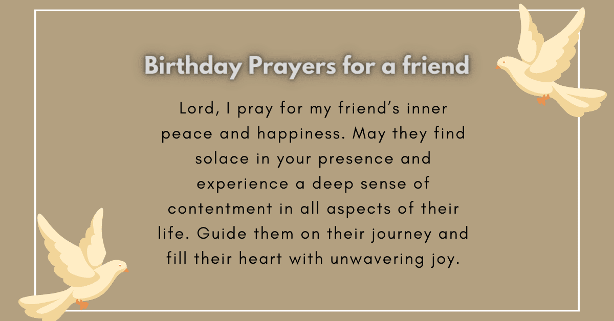 birthday prayer for a friend