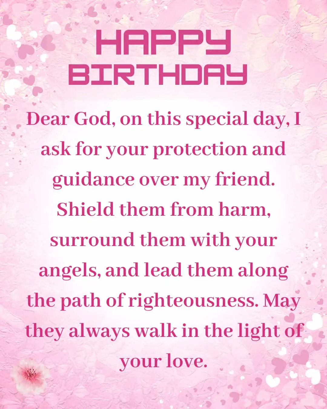 birthday prayer for friend female