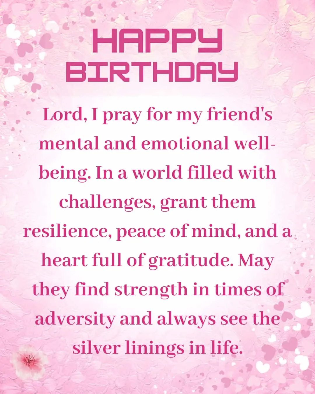 birthday prayer for friend like sister