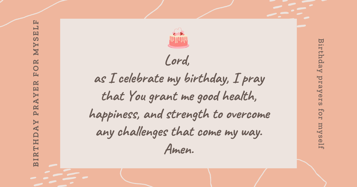 birthday prayer for me