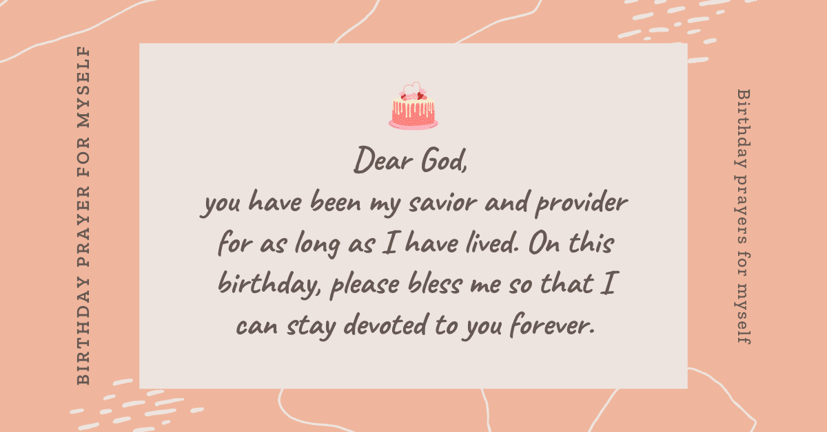 birthday prayer for my self